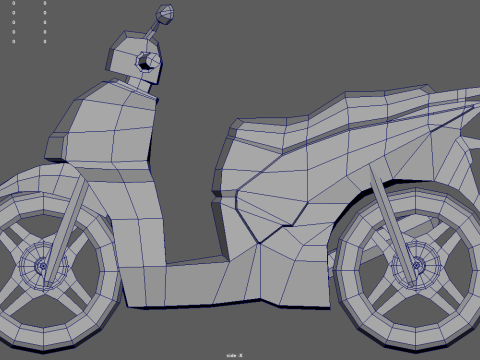 Low Poly Motorbike 04 3D 模型
