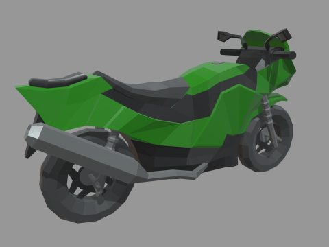 Low Poly Motorbike 05 3Dモデル