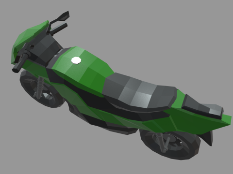 Low Poly Motorbike 05 3Dモデル
