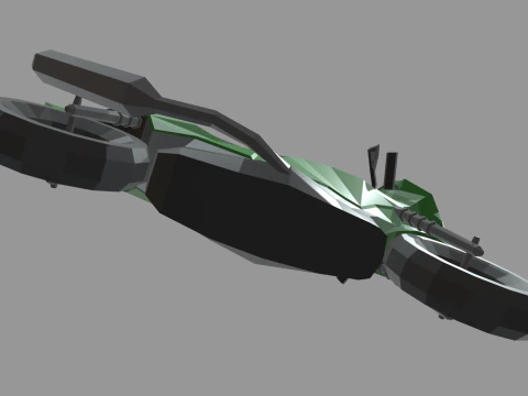 Low Poly Motorbike 05 3D Model