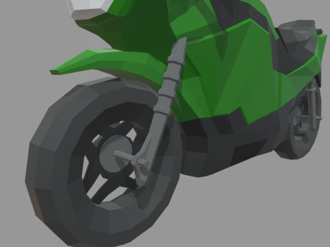 Low Poly Motorbike 05 3D Model