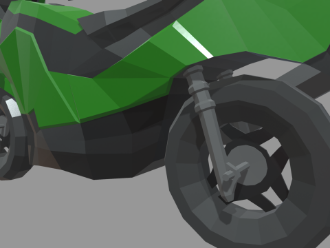Low Poly Motorbike 05 3Dモデル