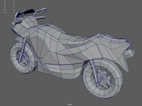 Low Poly Motorbike 05 3Dモデル