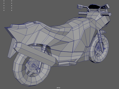 Low Poly Motorbike 05 3Dモデル