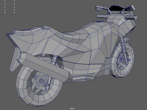Low Poly Motorbike 05 3D Model