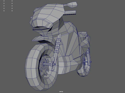 Low Poly Motorbike 05 3D Model