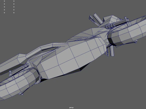 Low Poly Motorbike 05 3D Model