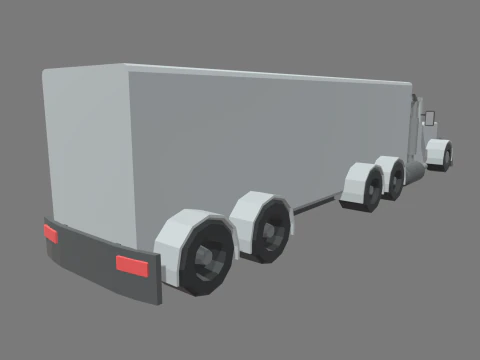 Low Poly Truck 04 3D Model