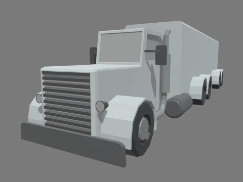 Low Poly Truck 04 3D Model