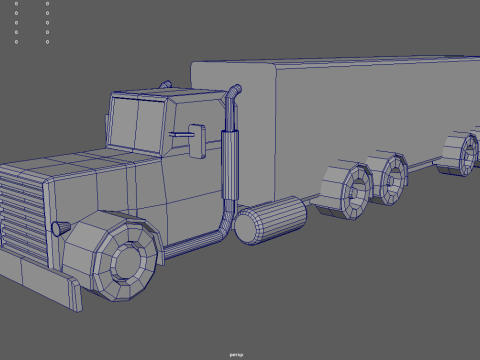 Low Poly Truck 04 3Dモデル