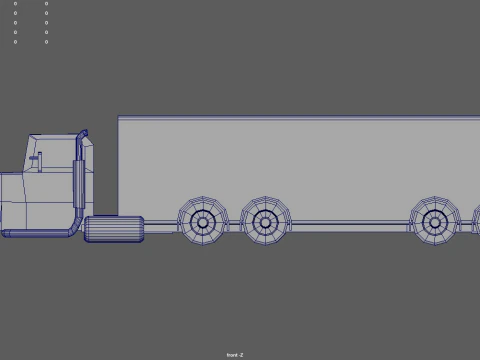 Low Poly Truck 04 3D Model