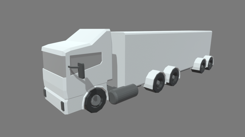Low Poly Truck 05 3D Model .c4d .max .obj .3ds .fbx .stl .blend 