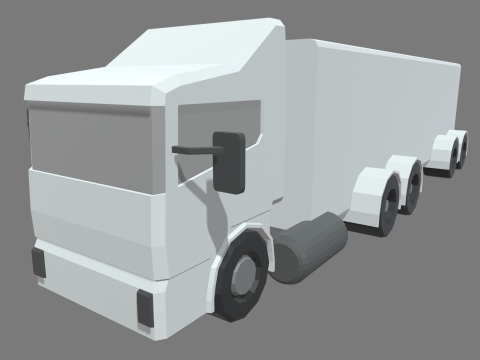 Low Poly Truck 05 3D Model