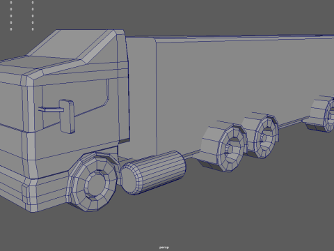 Low Poly Truck 05 3D Model