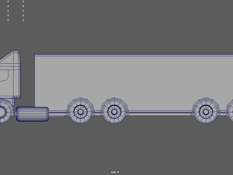 Low Poly Truck 05 3D Model