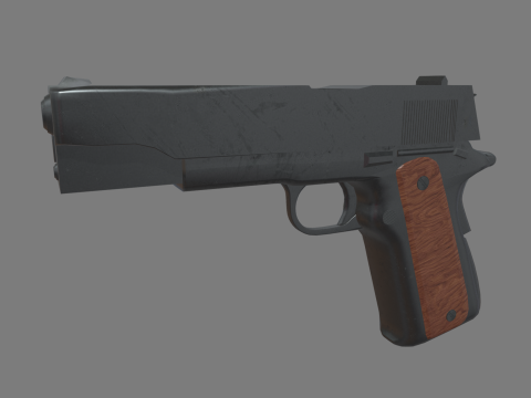Low Poly Pistol 01 Modelo 3D