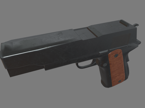Low Poly Pistol 01 Modelo 3D