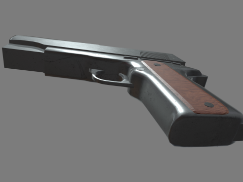 Low Poly Pistol 01 Modelo 3D