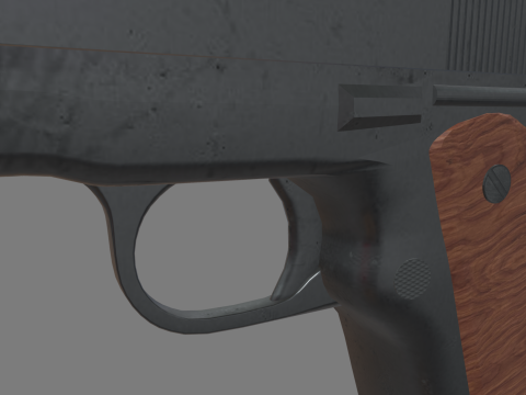 Low Poly Pistol 01 Modelo 3D