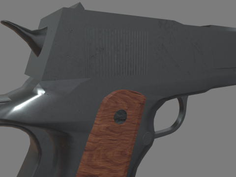 Low Poly Pistol 01 Modelo 3D
