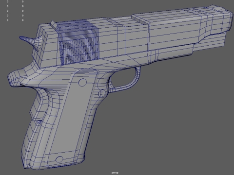 Low Poly Pistol 01 Modelo 3D