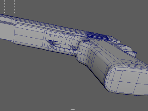 Low Poly Pistol 01 Modelo 3D