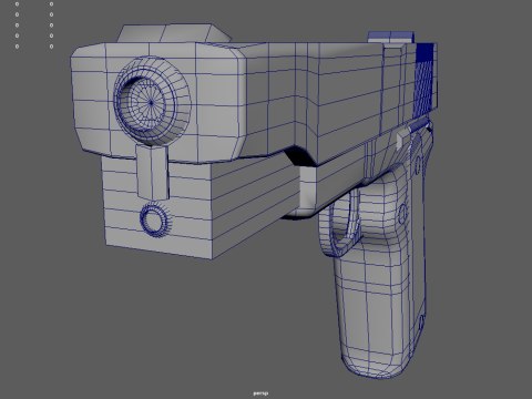 Low Poly Pistol 01 Modelo 3D