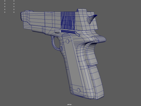 Low Poly Pistol 01 Modelo 3D