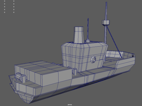 Low Poly Fishing Boat 01 3D 模型