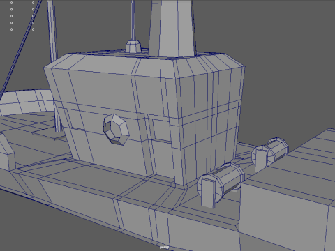 Low Poly Fishing Boat 01 3D 模型