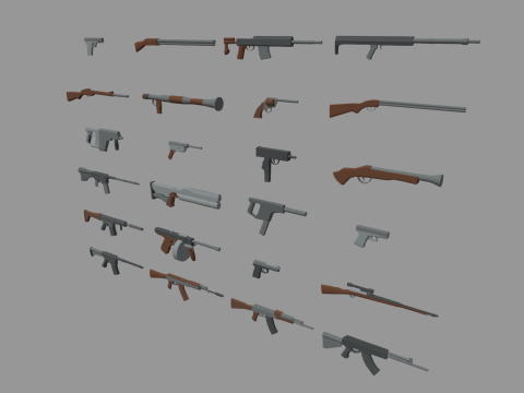 Low Poly Weapon Pack 01 3Dモデル