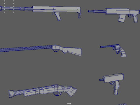 Low Poly Weapon Pack 01 3Dモデル