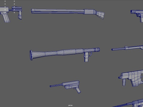 Low Poly Weapon Pack 01 3Dモデル