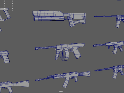 Low Poly Weapon Pack 01 3Dモデル