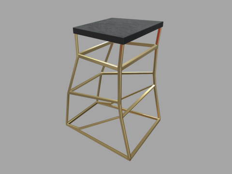 Modern Luxury Stool 01 3D Model