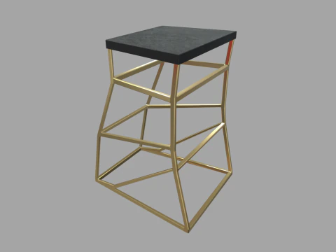 Modern Luxury Stool 01 3D Model
