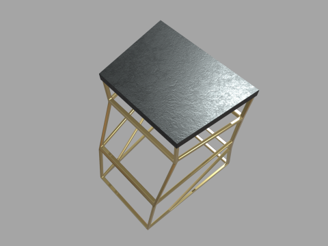 Modern Luxury Stool 01 3D Model