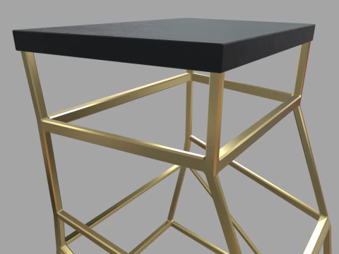 Modern Luxury Stool 01 3D Model