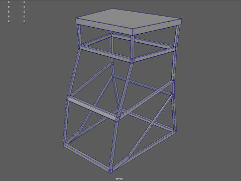 Modern Luxury Stool 01 3D Model