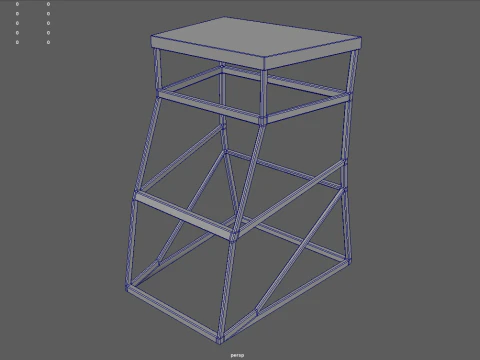 Modern Luxury Stool 01 3D Model