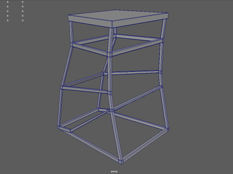 Modern Luxury Stool 01 3D Model