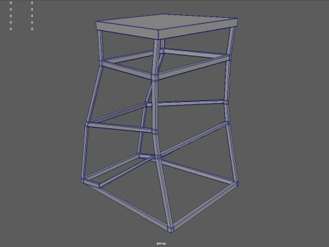 Modern Luxury Stool 01 3D Model