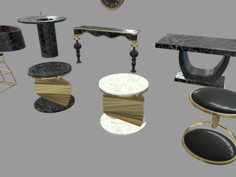 Modern Luxury Furniture Pack 01 Modelo 3D