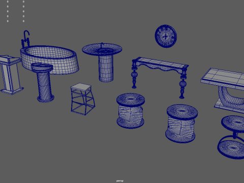Modern Luxury Furniture Pack 01 Modelo 3D