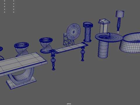 Modern Luxury Furniture Pack 01 3D Model