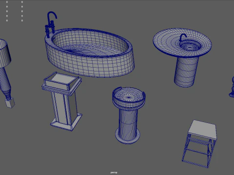 Modern Luxury Furniture Pack 01 3D Model