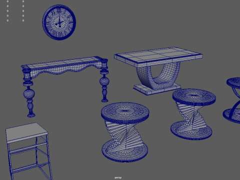 Modern Luxury Furniture Pack 01 Modelo 3D