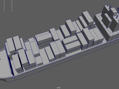 Low Poly Cargo Ship 01 3Dモデル