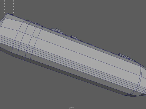 Low Poly Cargo Ship 01 3D Model