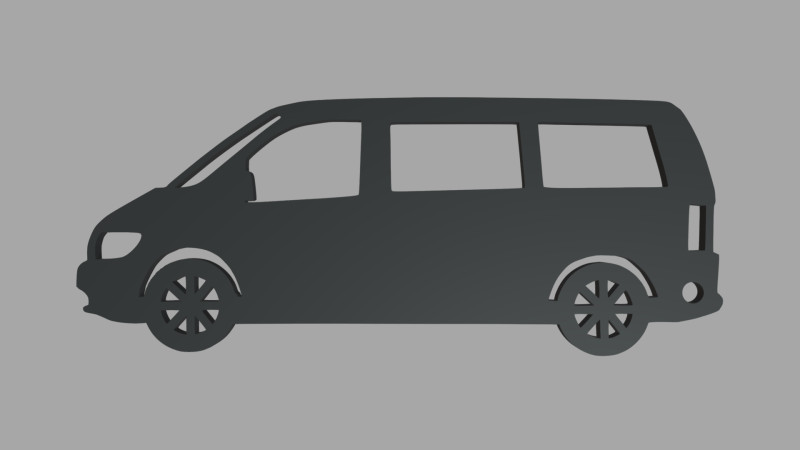 Mercedes Benz W638 Vito Key Ring Model do druku 3D .c4d .max .obj .3ds .fbx .stl .blend 